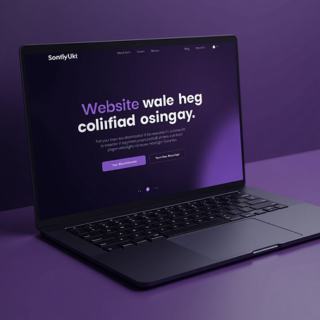 Laptop mit Beispielseite